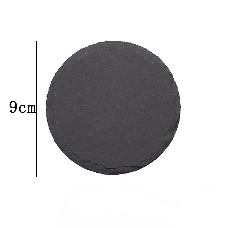 

Natural Rock Slate Anti-scald Insulated Stone Dining Table Mat Pads Table Decoration Accessories Cup Mat Coffee Shop Restaurants