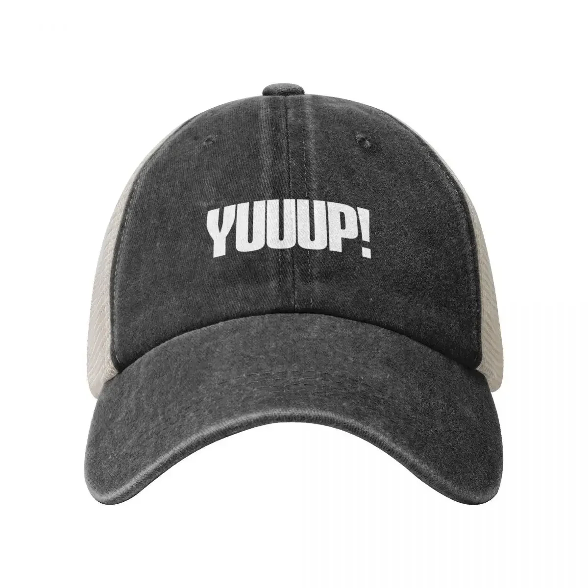 Yuuup! popular storage auction saying for auctioneer Cowboy Mesh Baseball Cap Luxury Brand Snap Back Hat Men Caps Women's