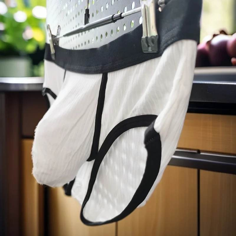 Mens briefs with fashionable and sexy underpants and large pockets