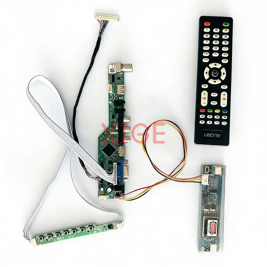 

Drive Board Fit LM171WX3-TLC1 HSD170MGW1-A00 HSD170MGW1-B00 LM171WX3-TLA1 HDMI+VGA+AV+USB 1440x900 1440*900 LVDS-30Pin 2CCFL Kit