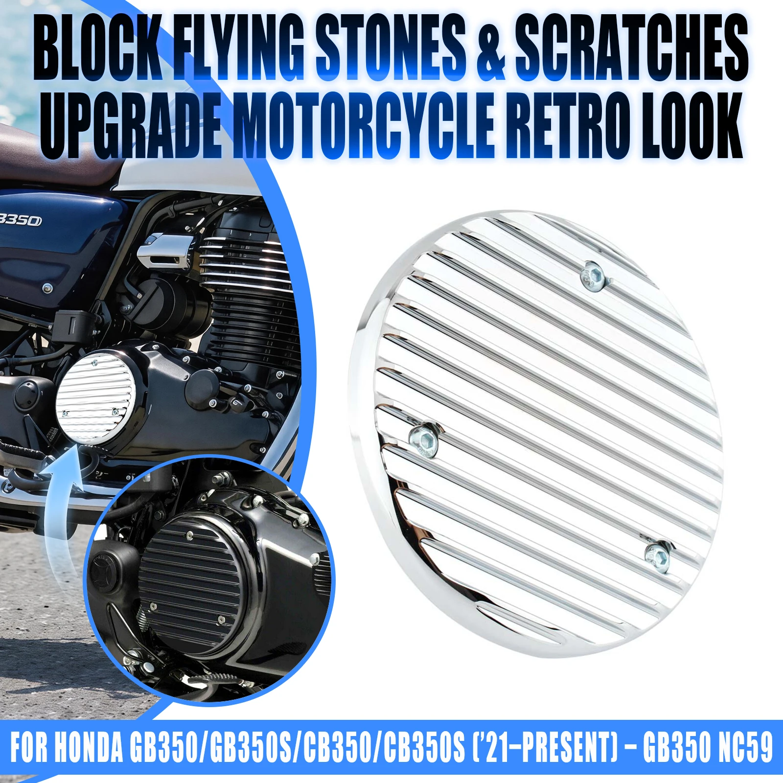 Motorcycle Engine Crankcase Guard Side Cover Left Right Aluminum For Honda GB350 GB350S CB350 CB350S NC59 2021 2022 2023 2024+