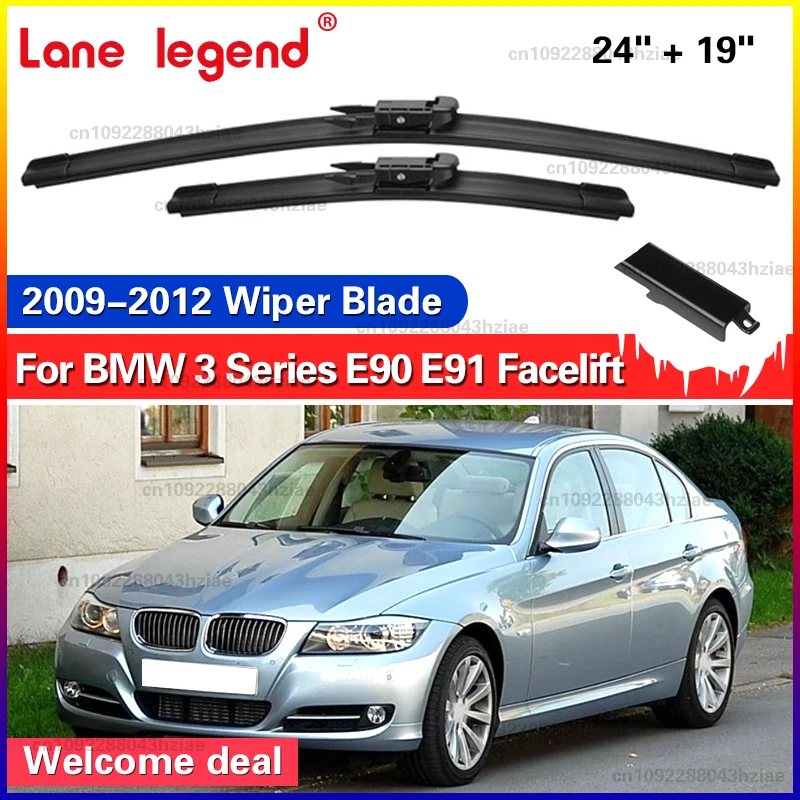 Für BMW 3er Serie E90 E91 Facelift 2009-2012 2010 2011 Scheibenwischer Vordere Scheibenwischerblätter Windschutzscheibe ‌ Qualitäts-Wischerblatt 24"+19" – Detail 2
