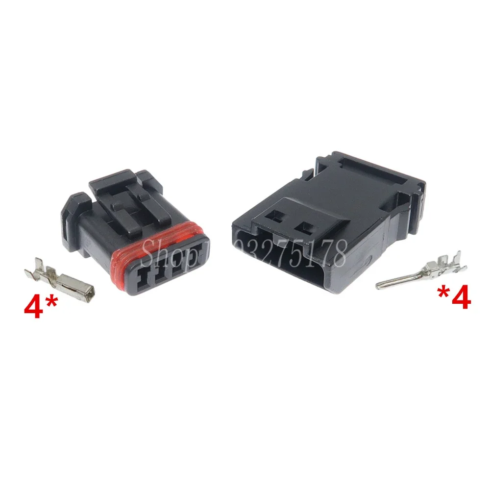 1 Set 4 Pin MX19004P51 MX19004S51 Car Rearview Mirror Heating Wire Cable Socket Auto Waterproof Electrical Connector