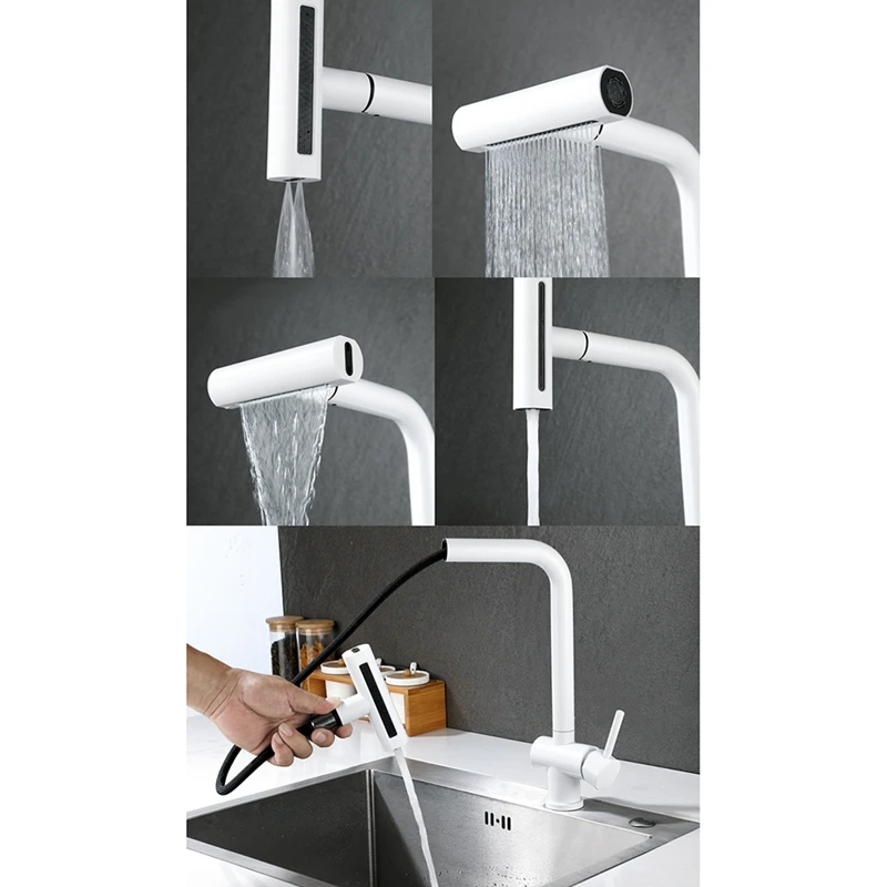 Pull-Out Water Outlet Waterfall Kitchen Water Outlet Multifunctional Stainless Steel Water Outlet For Sink