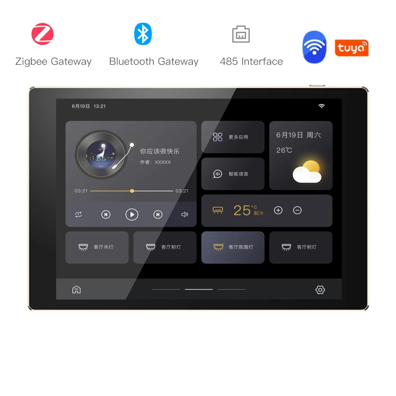 10 Inch Smart Home Tuya Wifi Zigbee Multi-function Touch Screen Control Panel for Smartlife App Intelligent Scenes Devices ALEXA