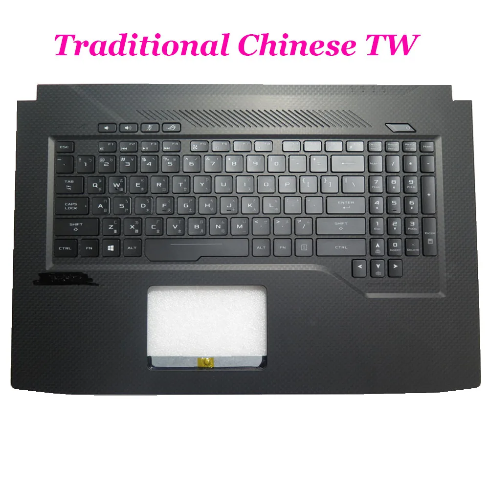 TR\TW\JP Black Top Case PalmRest&keyboard For ASUS ROG Strix Scar GL703VM GL703VM-1A With Backlit