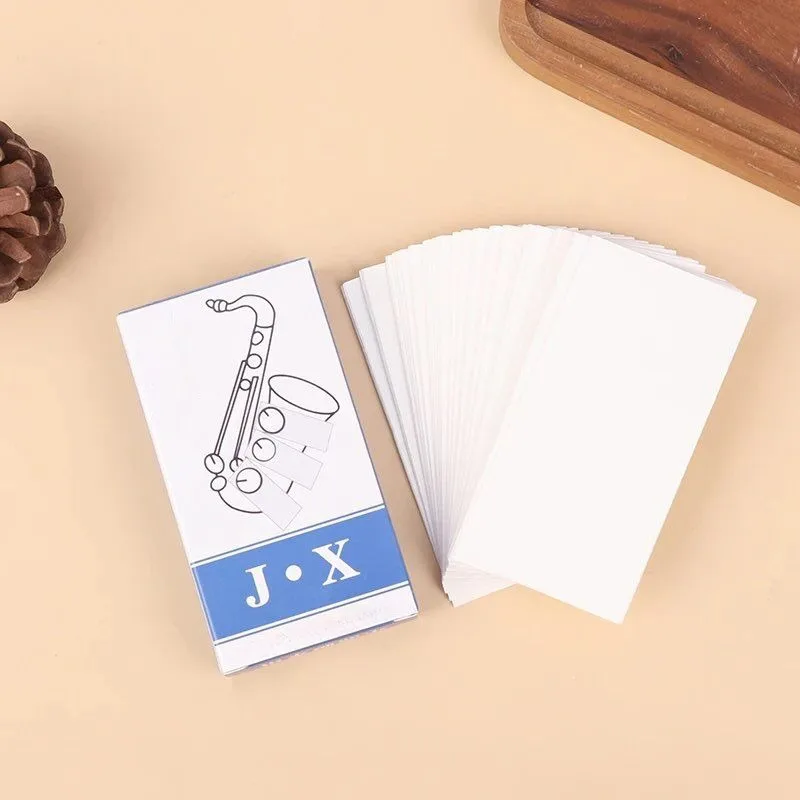 100Pcs Saxophone Absorbent Paper Sax Flute Absorbent Paper for Woodwind Instrument Pad Cleaner Papers for Sax Flute Oboe