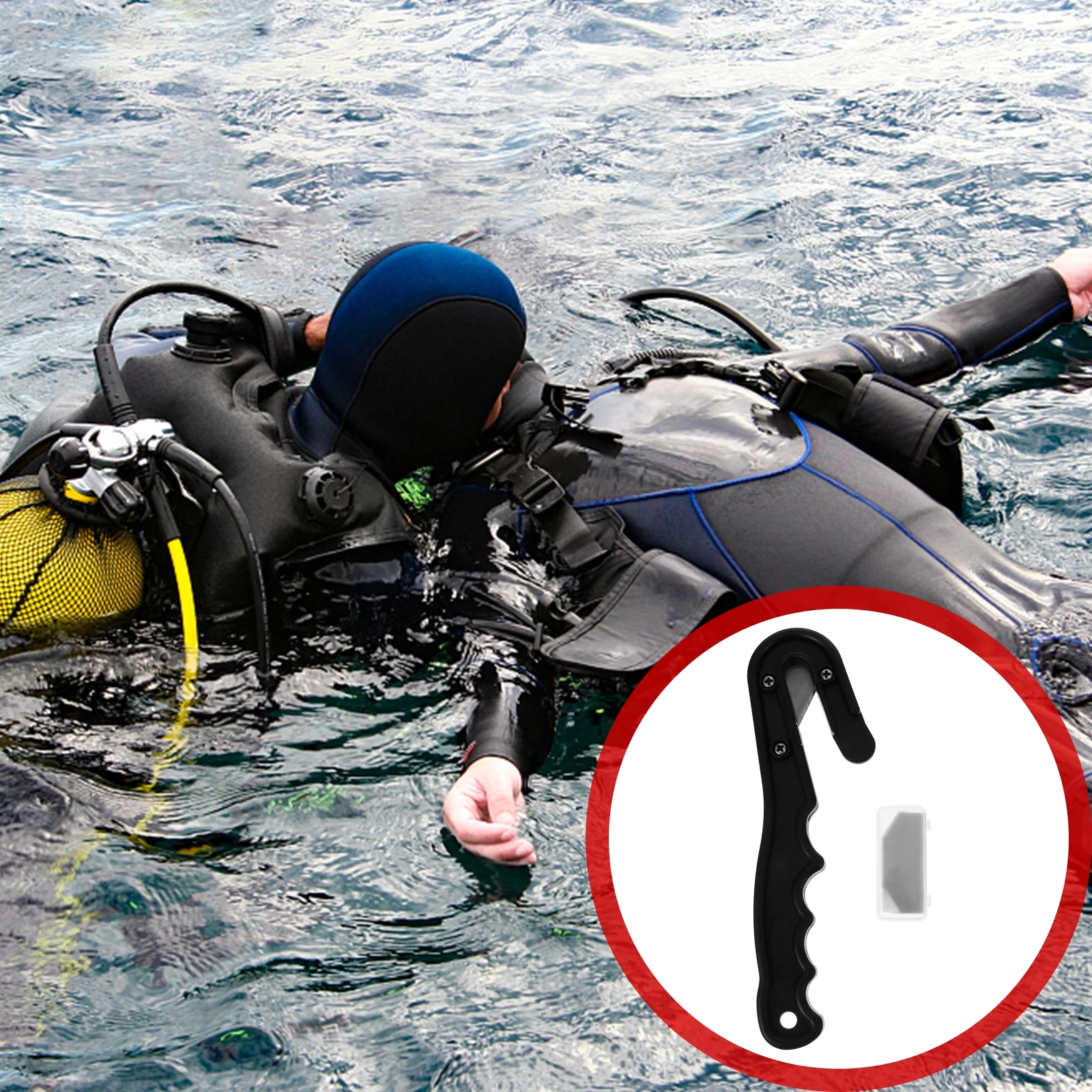 

Diving Line High Carbon Steel PP Material Underwater Tools Scuba Fishing Accessories Rope Seaweed Slicer Durable