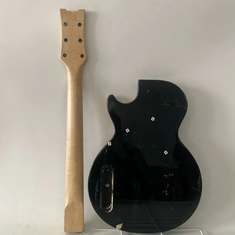 YB450TN450 Ibanez Electric Guitar Set DIY Guitar Kit Neck with Body Black Color  Solid Wood UnfinishedRight Hand for DIY Fans