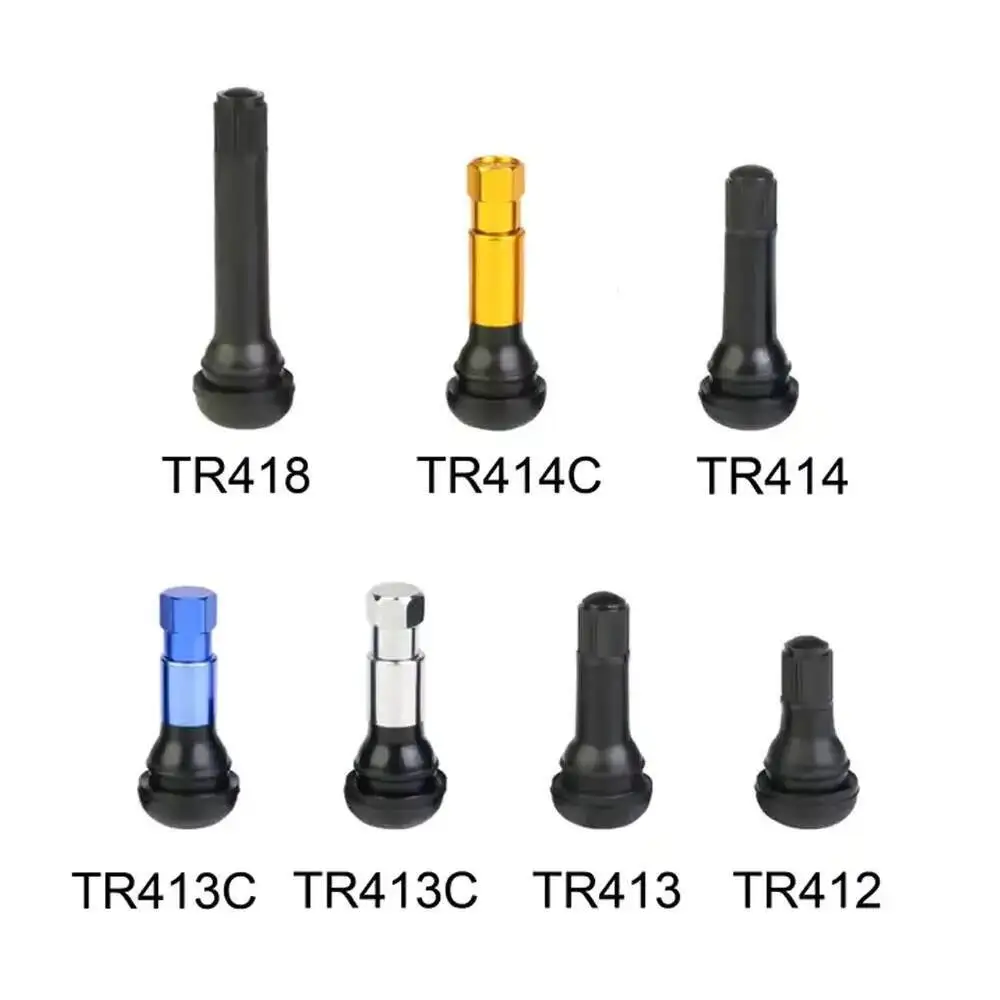 Tr418 Tr415 Rubber Tr412 CARS Tr413 Tr414 Motorcycle Natural Aluminum/Brass Snap-In Tubeless Tire Valves