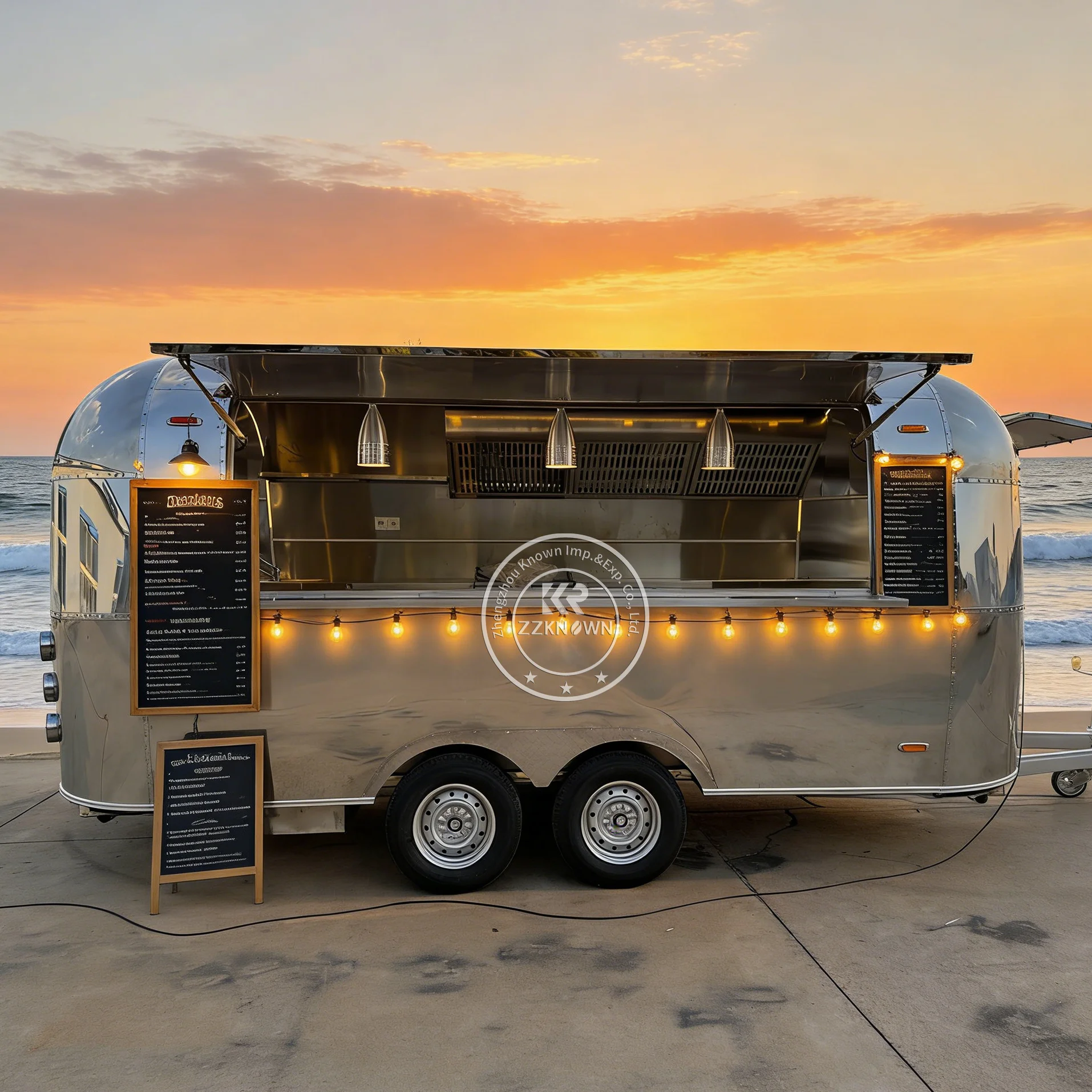 

High Quality Pizza Street Food Truck Mobile Catering Kitchen Trailer Snack Food Trailer With Full Kitchen Equipment