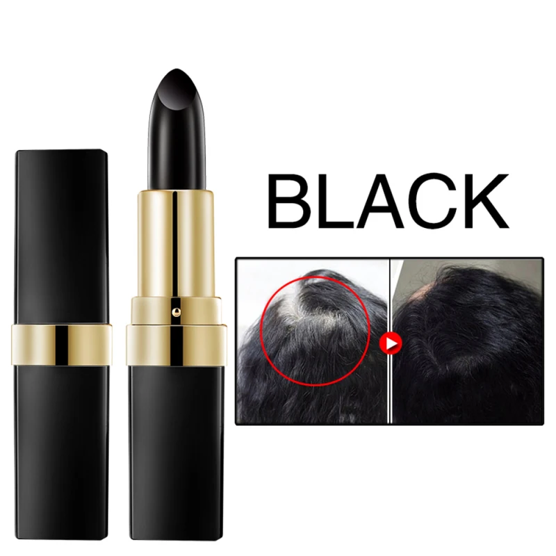 Bright Hair Pen  Hair Dye Pen Hairline Fill Instant Gray Root Coverage Hair Color  Modify Cream Stick 3.8g Makeup Tools