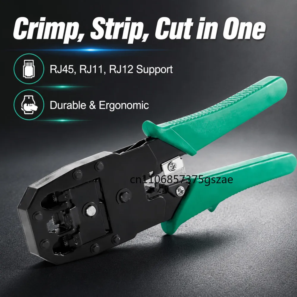 RJ45 Crimper RJ11 RJ45 Crimping Tool Ethernet Network LAN Cable Crimper Cutter Stripper Plier for 6P 8P RJ11 RJ12 RJ45