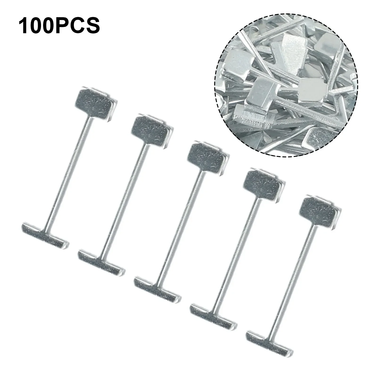 100pcs 32mm Floor Wall Replace Steel Needle Nails For Tile Leveling System Ceramic Leveler Tiles Laying Construction Tools