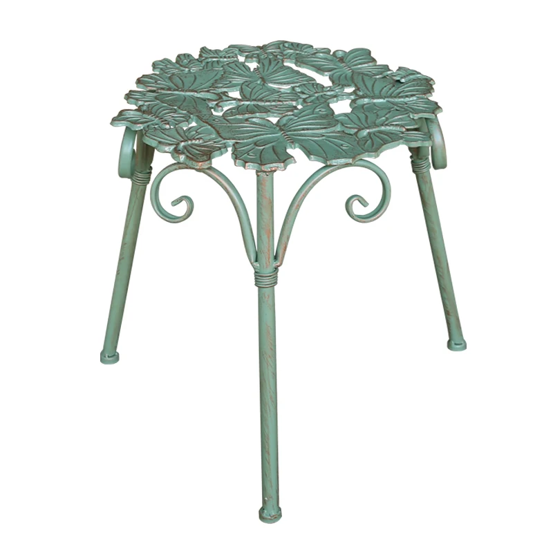 

Vintage Cast Iron Floral Display Rack, Wrought Iron Multi-Functional Floor Shelf for Garden, Courtyard, Apartment furniture