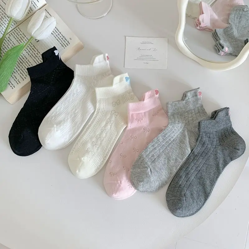 

hot sales new arrvied girls ship boat socks children students young girl Teenagers summer stealth candy solid sock 5pair/lot