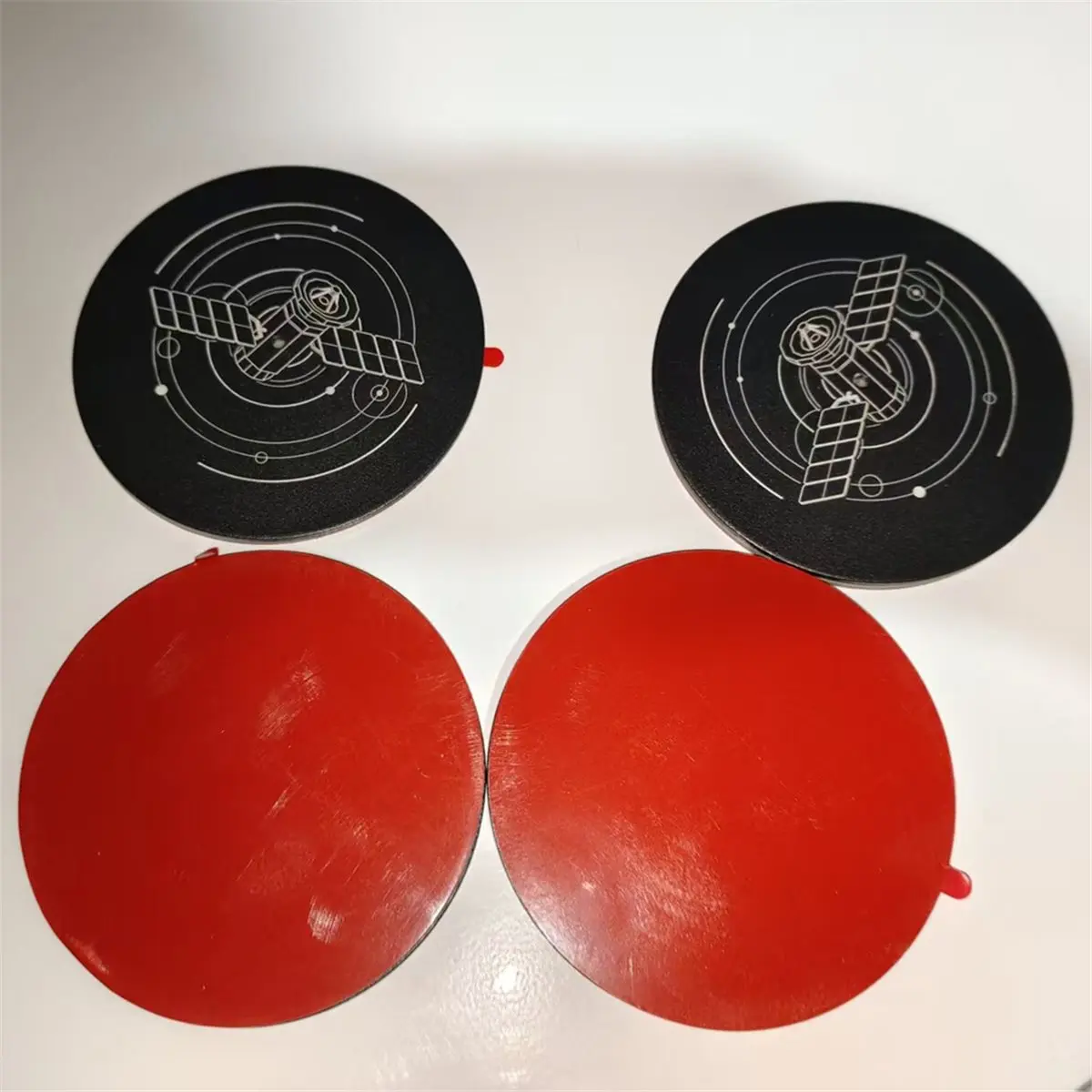 A49T 4PCS for Mini/Gen3 Magnetic Mount Plates Metal Plate Magnetic Pads for Satellite Dish Magnetic Car Mount