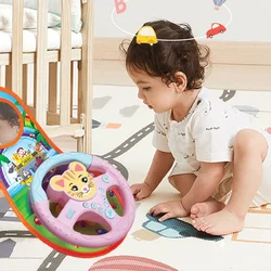 Children's toy simulation steering wheel early education co-pilot stroller steering wheel sound toy baby shiny baby car seat