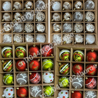 16PCS 6CM Christmas Ball Snowflake Stripe Pattern Black Gold Champagne Color Baubles Christmas Tree Ornaments Christmas Ball