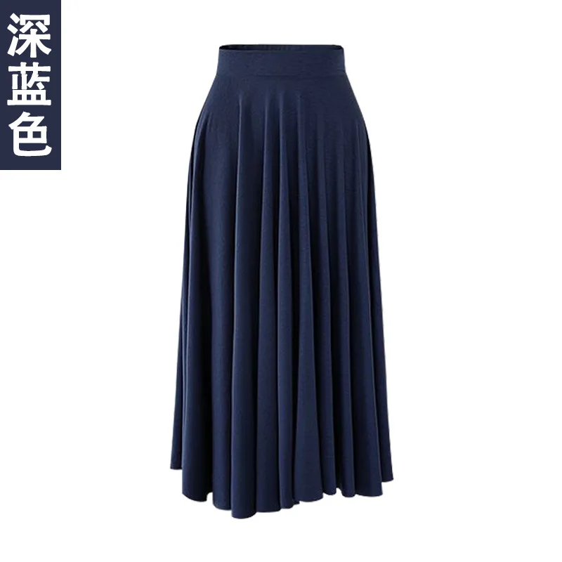 Modal loose large size bustier skirt mid-length large swing skirt high waist pleated umbrella skirt
