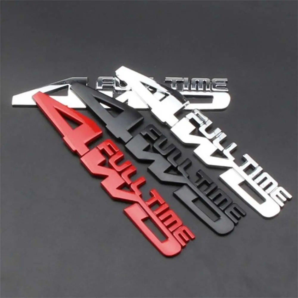 Badge Decals Decorative Tag Metal 3D Stereo Car Sticker 4WD Metal Car Sticker Car Side Fender Decal Rear Trunk Emblem