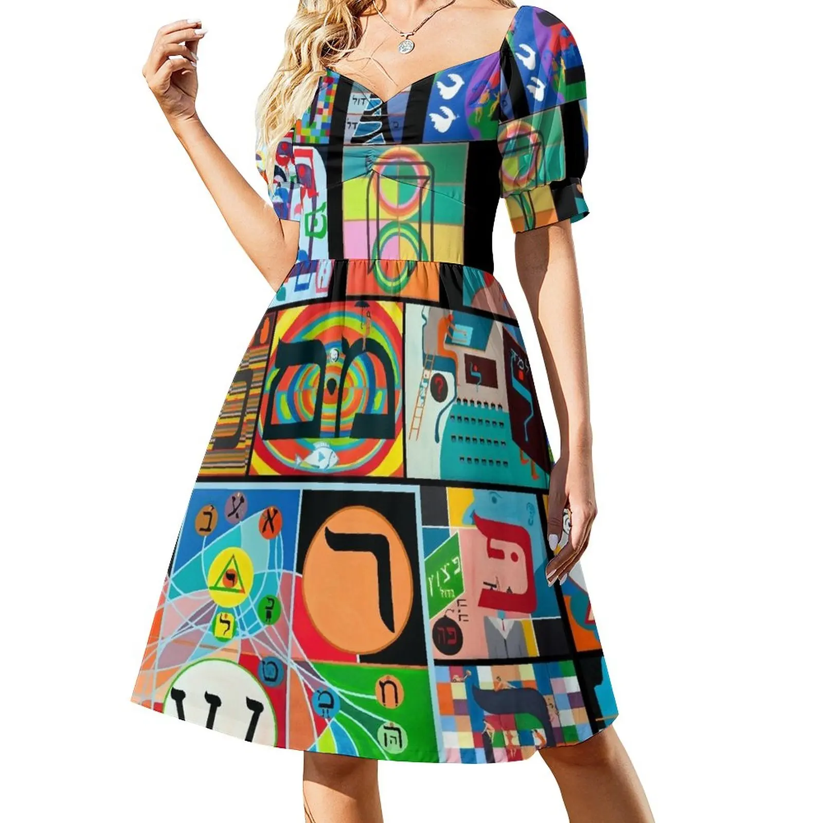 

Modern Hebrew Alephbet Dress women's clothing korea stylish summer dress daily dress summer 2023 women prom clothes