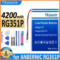 YKaiserin 4200mAh Replacement Battery for Retro Handheld ANBERNIC RG351P High Capacity Bateria Warranty 2 Years + Tools