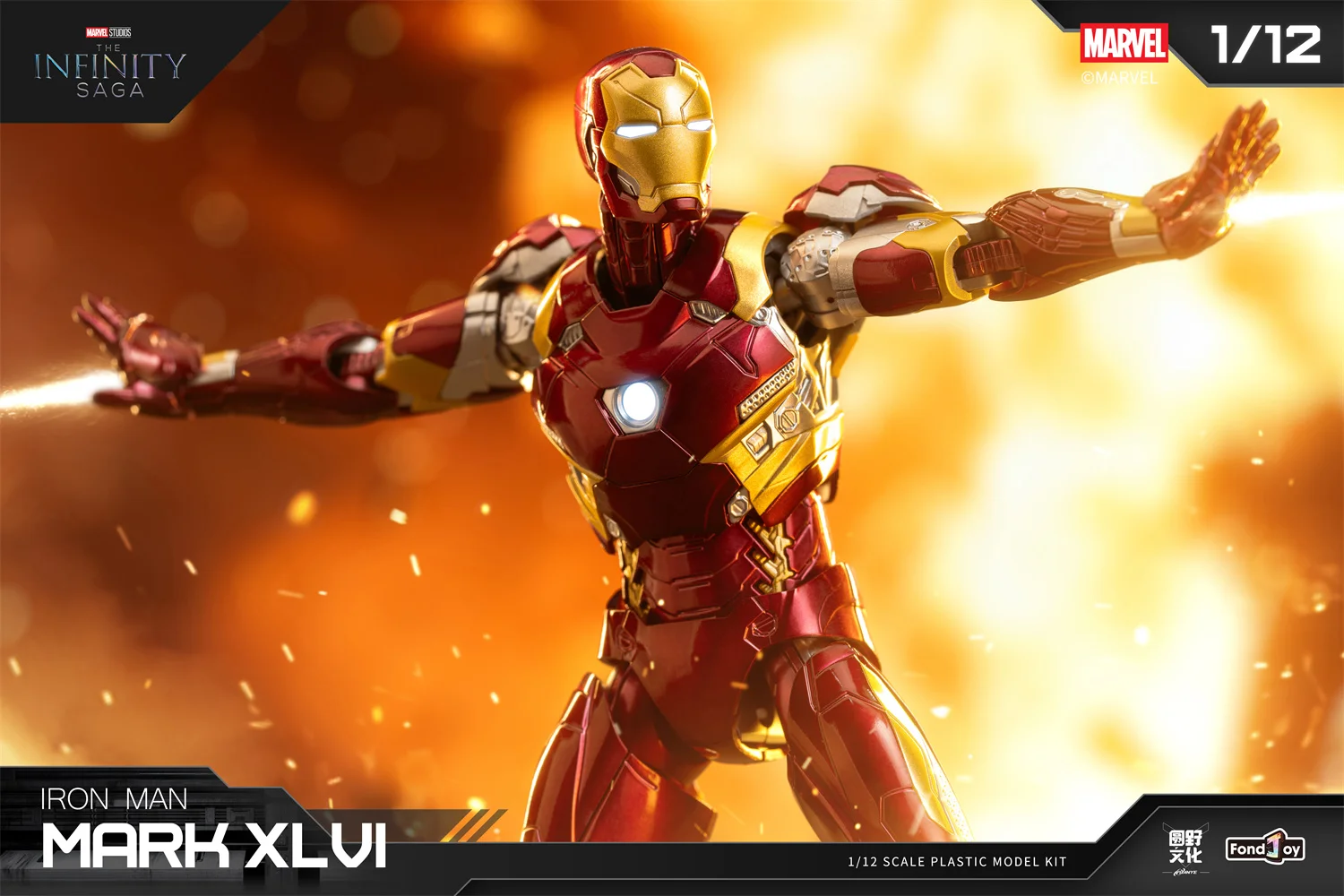 1/12 Original FondJoy Iron Man Tony Stark Legend Action Figure MK45 MK46 MK50 MK4 DIY Baustein Spielzeug Sammlung Anime Modell – Detail 21