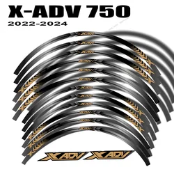 Motorcycle Wheel Stickers 17″15″ Rim Decals Hub Stripe Tape Accessories Waterproof Reflective for HONDA XADV X-ADV 750 2021-2024