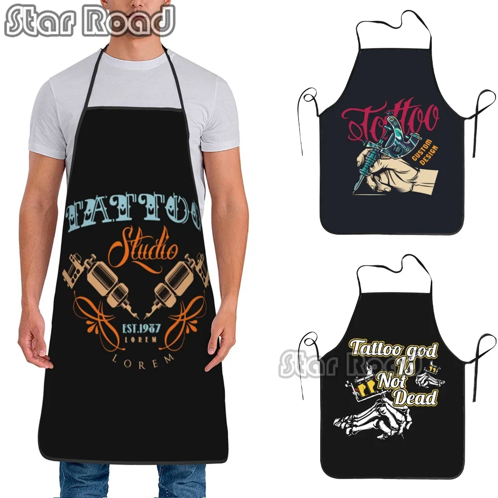 

Custom Bib Funny Tattoo Artist Tattooists Apron Men Women Unisex Adult Chef Cooking Kitchen Funny Tablier Cuisine Gardening