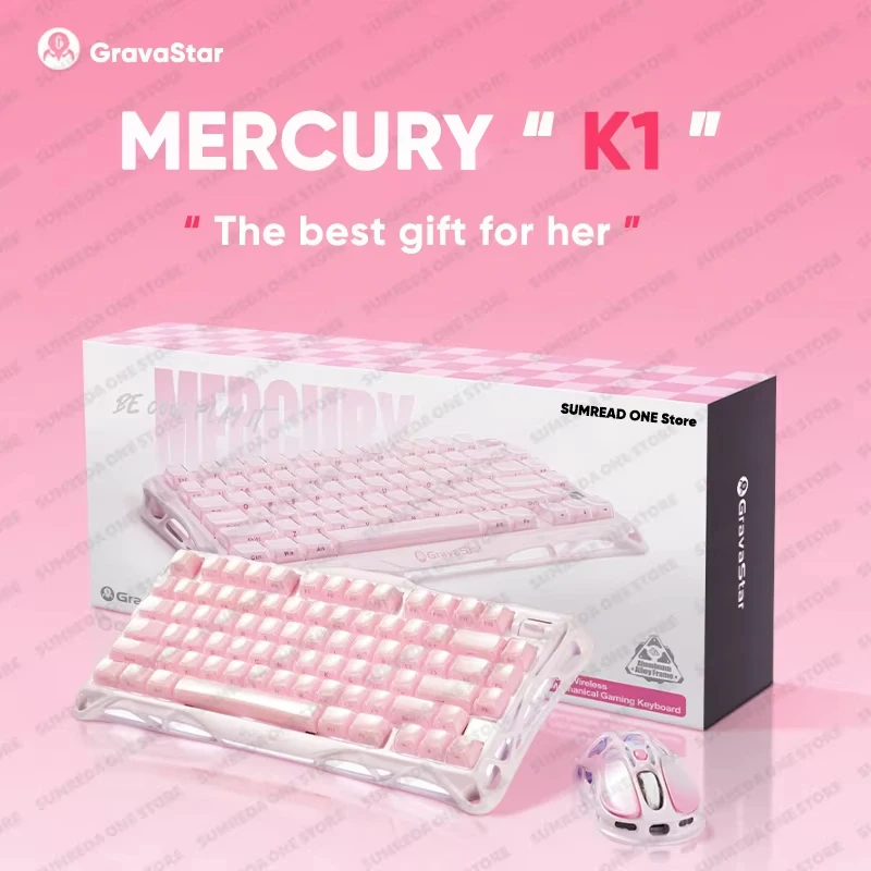 

Grava Star Mercury K1 Wireless Gaming Mechanical Keyboard 79Keys Bluetooth 2.4G Wired RGB Hotswap Gamer Non-contact Keyboard