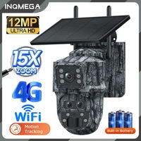 INQMEGA Solar Camera Outdoor 12MP 6K Dual Screen WIFI/4G SIM Display IP66 PIR Human Detection Security Camera