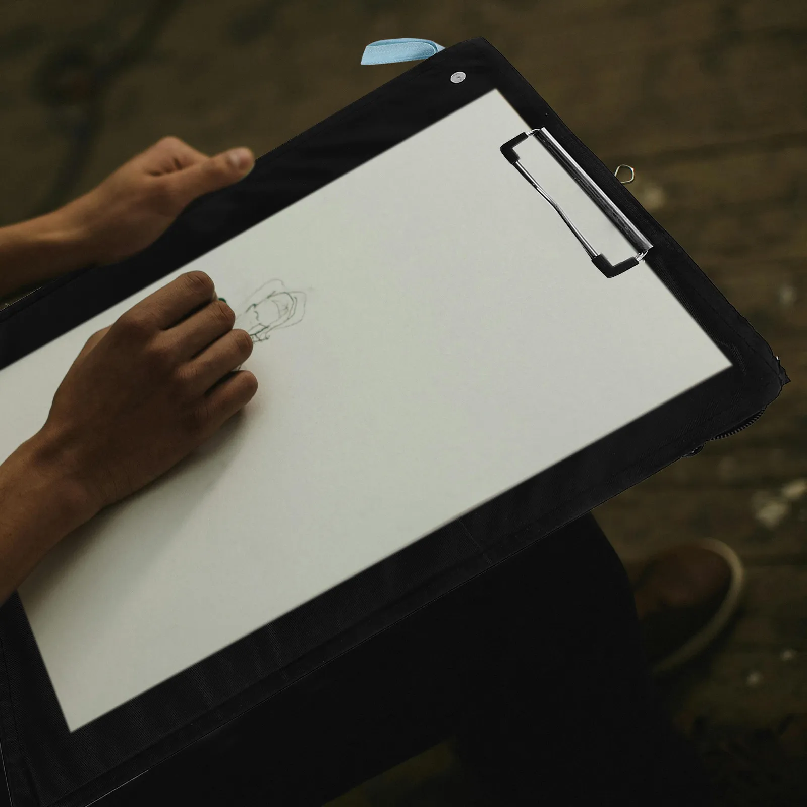 Lightweight Portable Sketch Board Clip Flat Parallel Surface Stylish Grain Finish for Drawing Painting Sketching