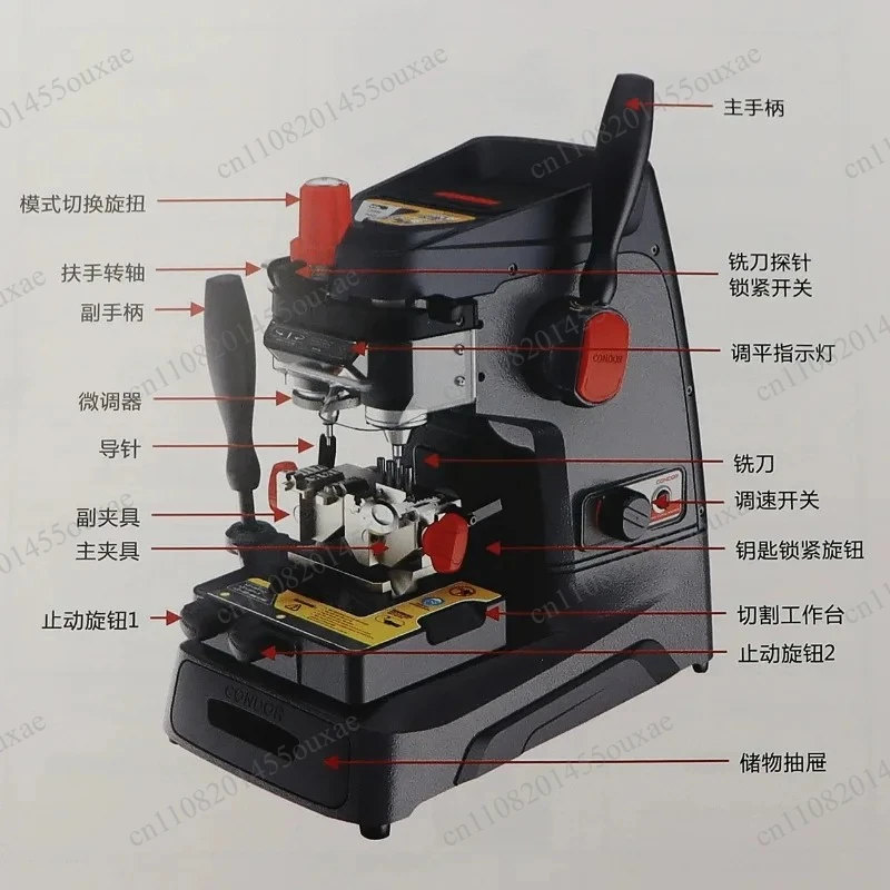 High-end Multi-function End Milling Machine XC-002Pro Key Machine, Manual Vertical Copying Machine,