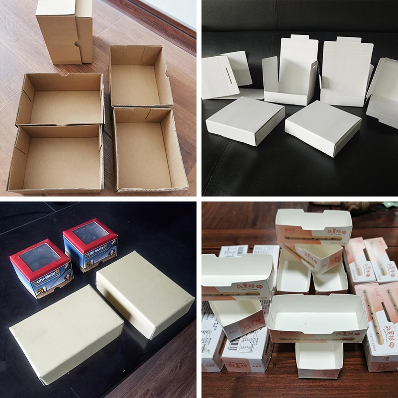 Forming Making Machine Karton Box Erector Forming Machine Automatische Kraftpapier Wellpappe Box Making Machine Beschichtete Lebensmittelbox