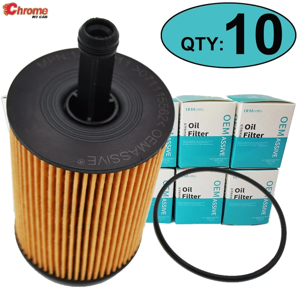 Ten(10) 071115562 Oil Filter For Mitsubishi Lancer Grandis Audi A5 Jeep Compass Skoda Roomster Volkswagen Rabbit Seat Altea