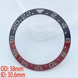 New changing ceramics bezel GMT red/blue pepsi Replacement Accessories 38mm*30.6mm