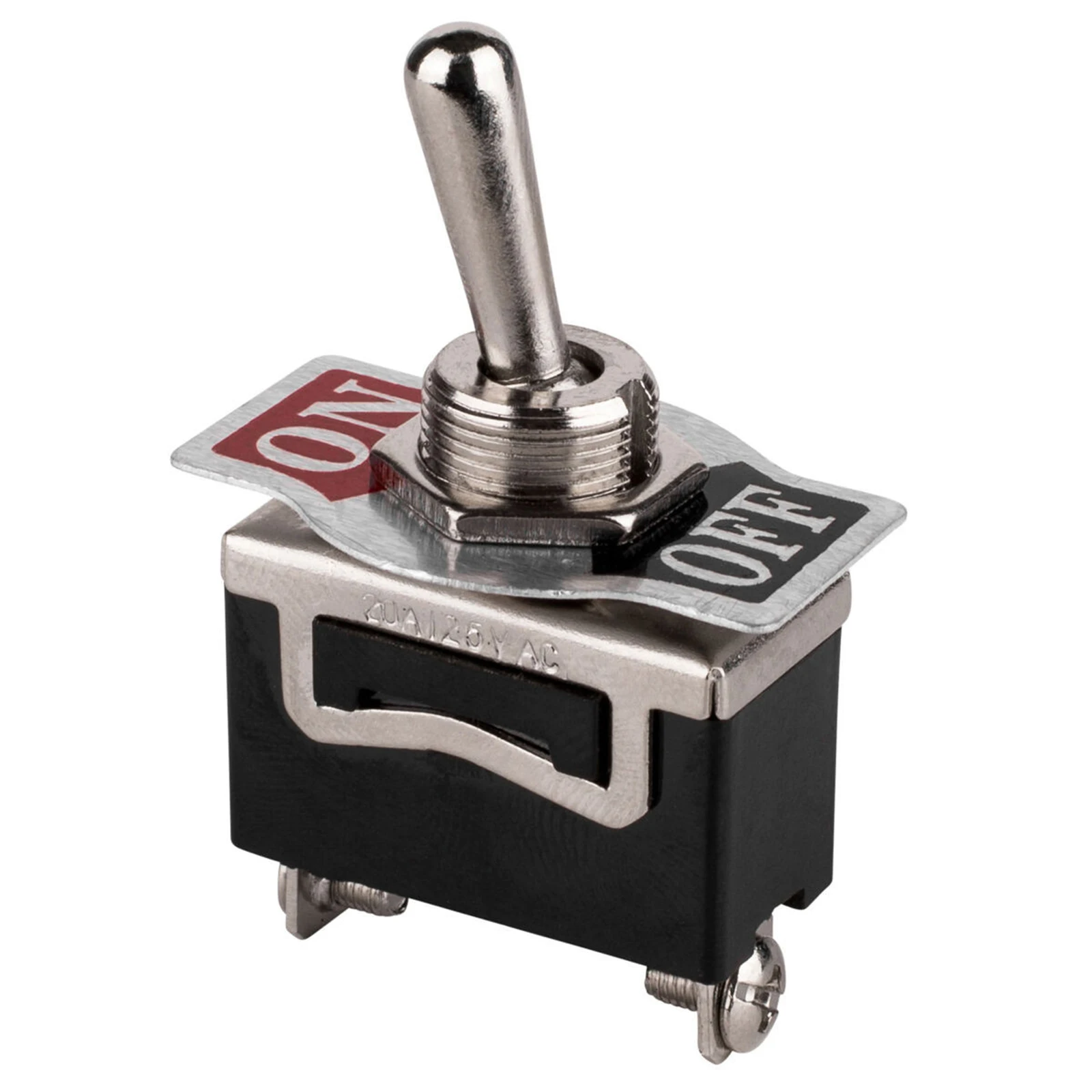 Heavy Duty Rocker Toggle 2Pin 15A 250V 20A 125V Car Boat Rocker Toggle Switch Metal Waterproof Boot Cap Cover for Car RV Marine