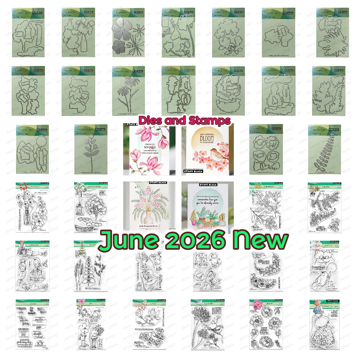 Junio 2026 Nuevos y Encantadores Troqueles de Corte Metálicos y Sellos con Diseño de Cantar y Volar para DIY, Scrapbook, Calendario, Tarjetas Decorativas y Hechas a Mano