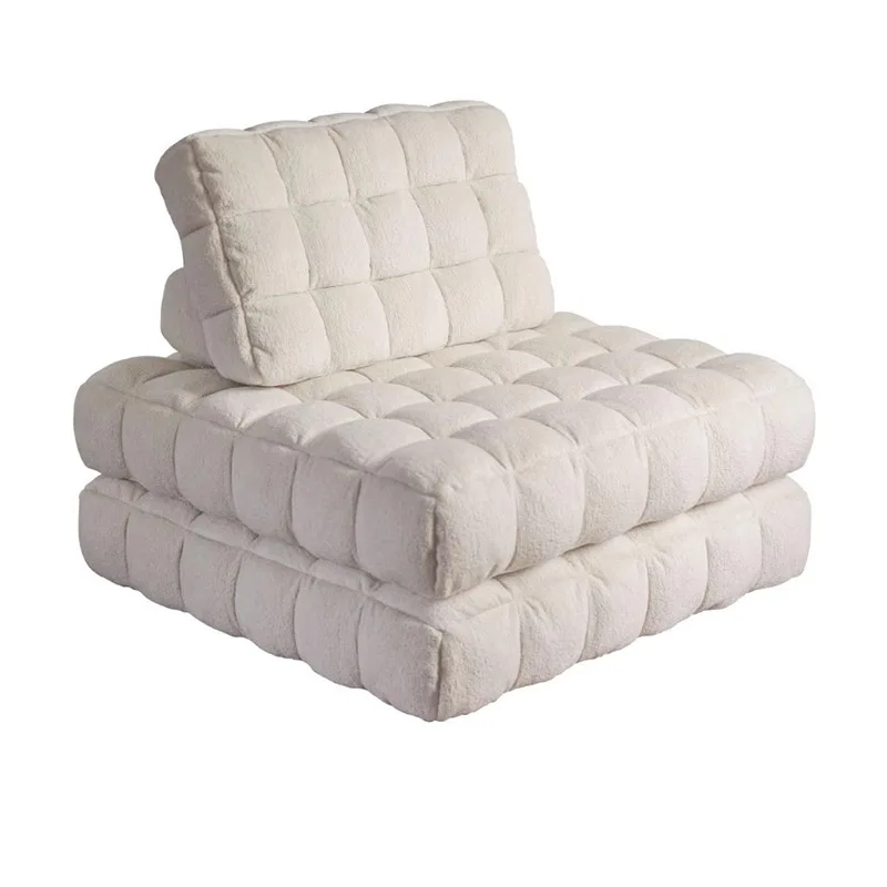 

Waffle lazy sofa can lie down and sleep bedroom living room small apartment tatami single module tofu sofa