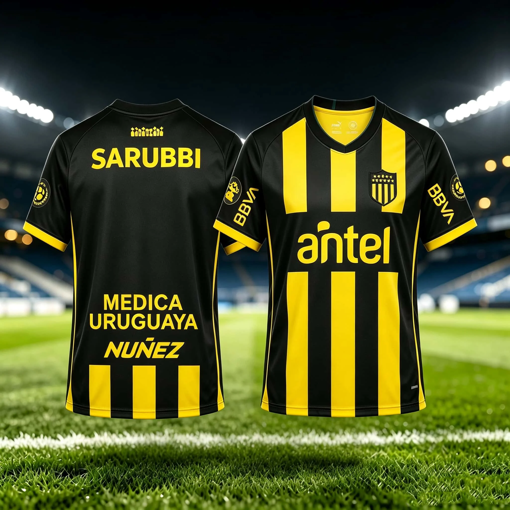Neues 26-27 Atletico Penarol Heimtrikot Sommer Herren Damen Sport Atmungsaktives Schnelltrocknendes Shirt Y2K-Stil