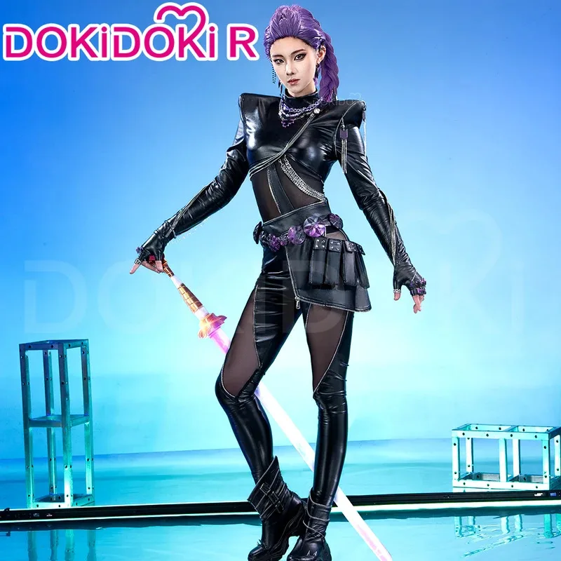 Disfraz de Cosplay LQMira Zoey Rumi Kpop Demon Hunters【S-4XL】DokiDoki-R Halloween Zoey traje de batalla Huntrix de talla grande