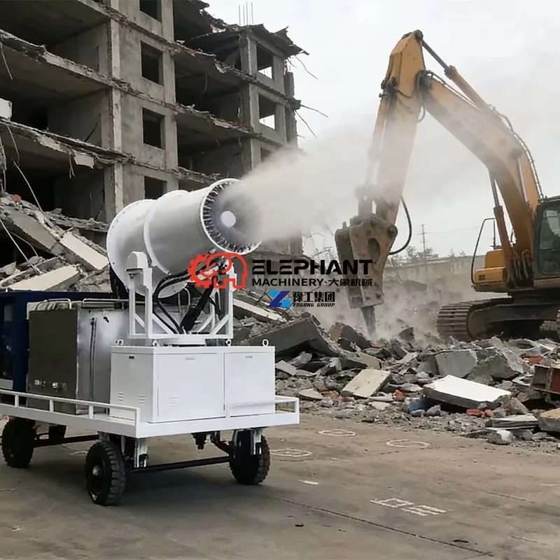 2026 Remote Control Dust Suppression Fog Cannon Machine High Pressure Mist Spraying Environmental Protection Machinery