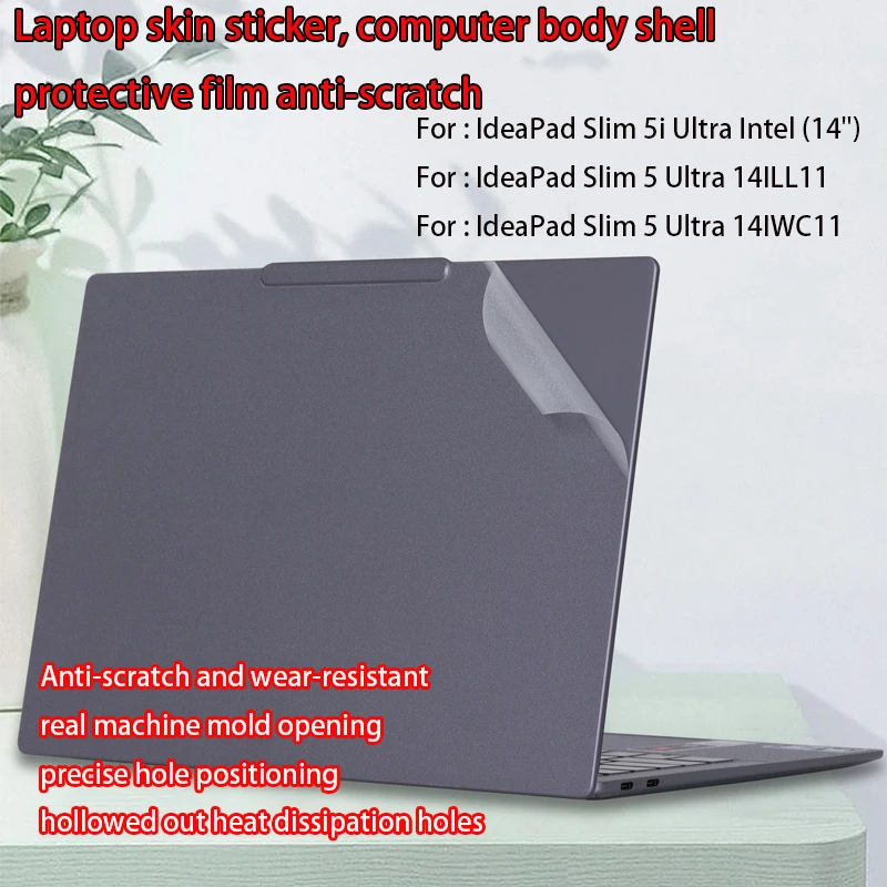 For Lenovo IdeaPad Slim 5 Ultra 14ILL11 Body Film 14IWC11 Laptop Skin Sticker 14IWC11 Vinyl Transparent Computer Case Protective