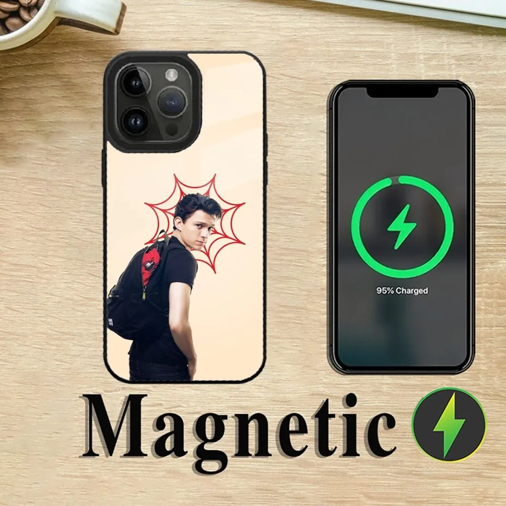 Actor T-Tom H-Holland Phone Case For iPhone 16,15,14,13,12,11,Plus,Pro,Max Mini Magsafe Magnetic Wireless Charging