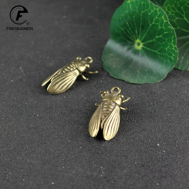 Metal Brass Insect Cicada Figurine Miniature Desktop Ornament Study Table Decoration Craft Accessories Retro Small Animal Statue