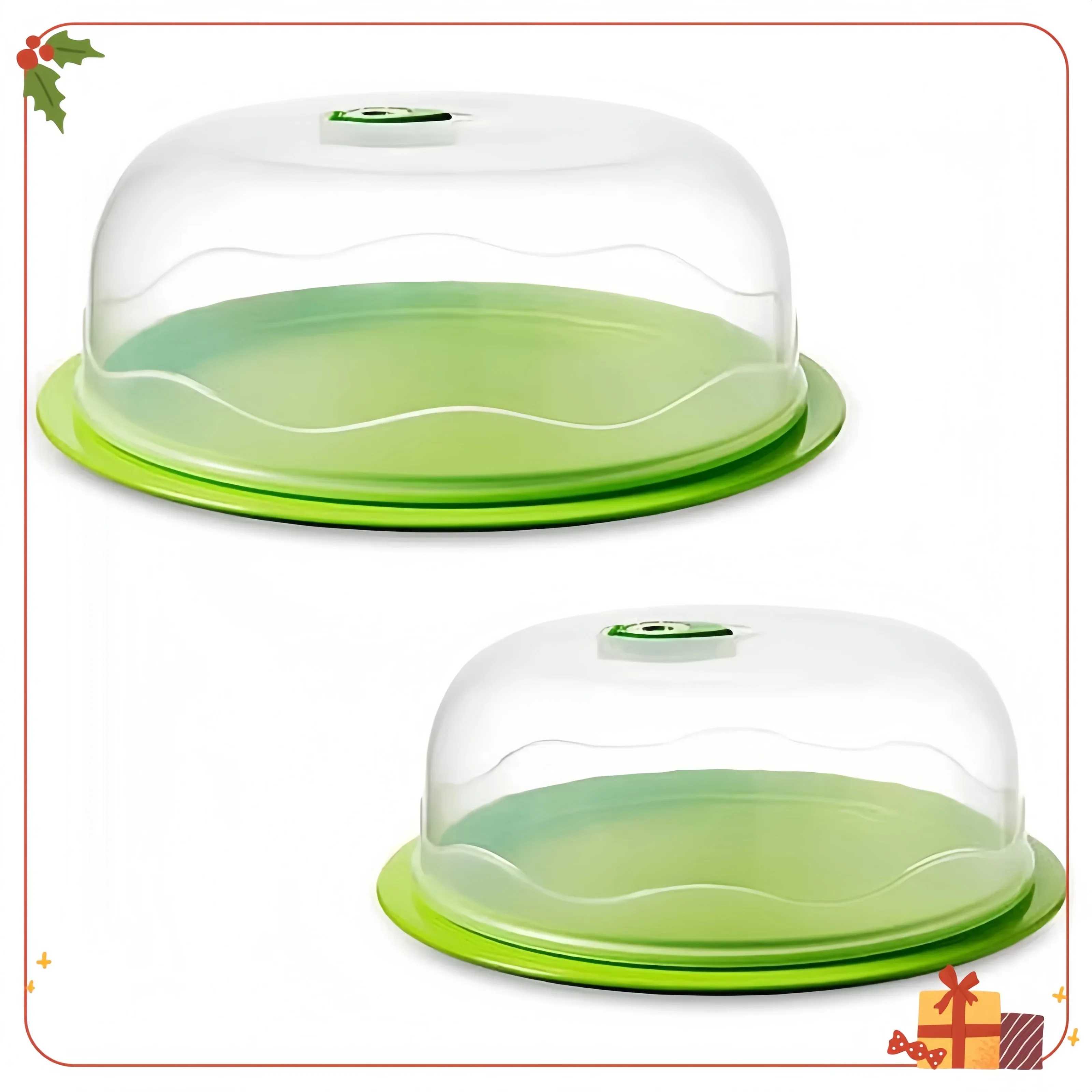 

Ready-Serve Domed Food Storage Container, BPA-Free 4-Piece Nesting Set with Vacuum Seal
