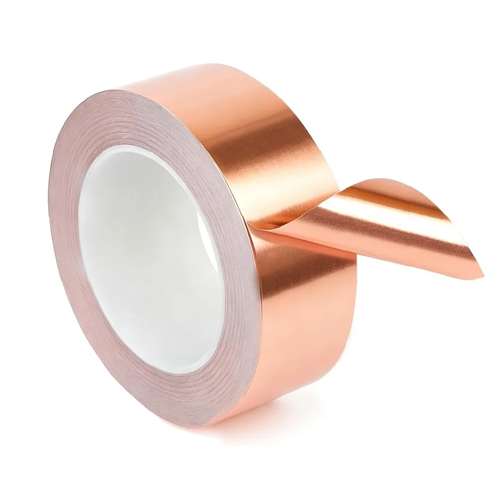 20mm X 20m Single-Sided Conductive Copper Foil Tape, Self-Adhesive Slug & Snail Barrier, Weather Resistant Humane Pest Control