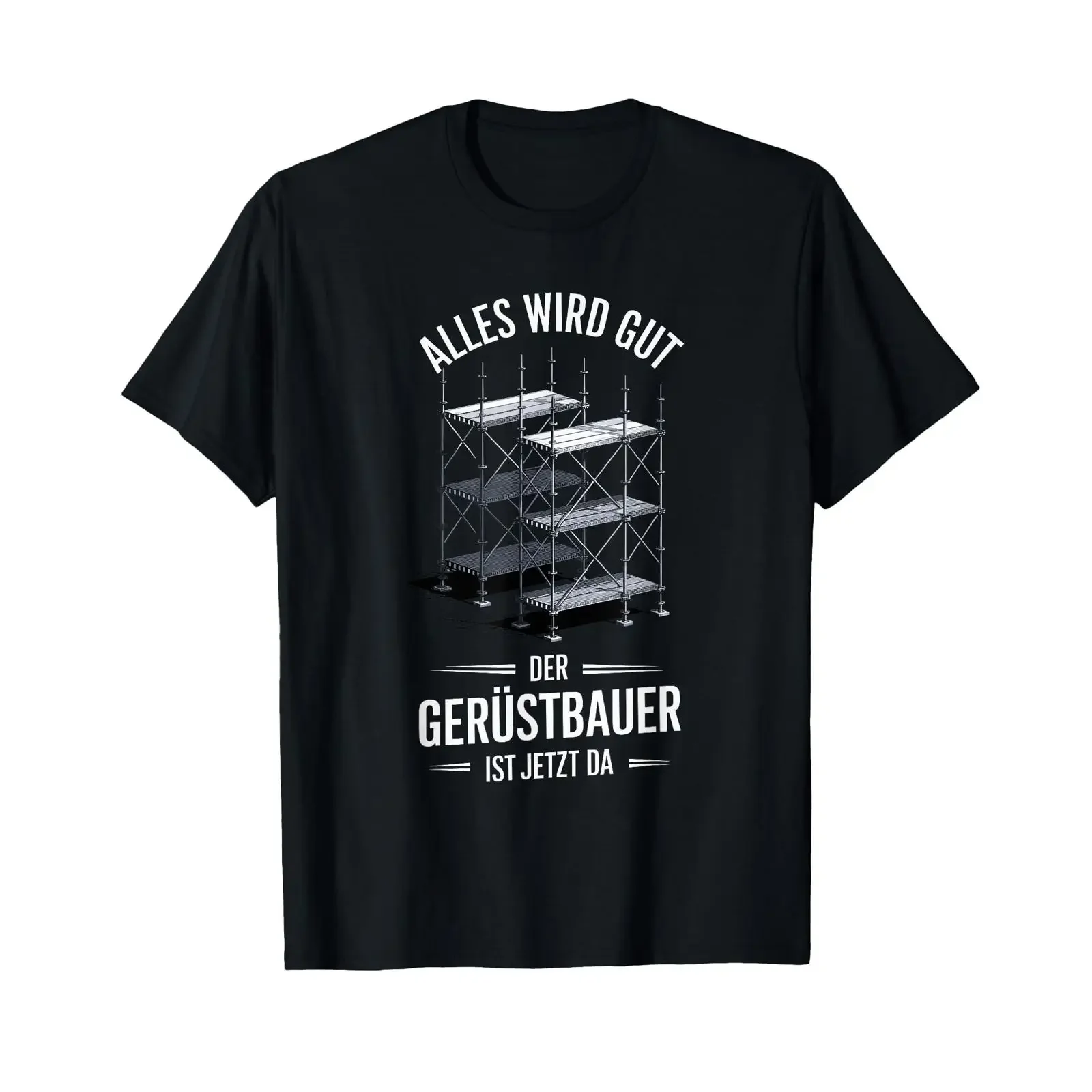 T shirt with German text Alles Wird Gut Der Gerüstbauer Everything Will Be Alright The Scaffold Builder black size S vintage