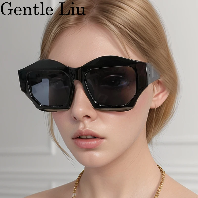 

Polygon Geometric Frame Square Sunglasses Women 2024 Luxury Brand Trendy Irregular Shades Punk UV400 Protection Eyewear For Men